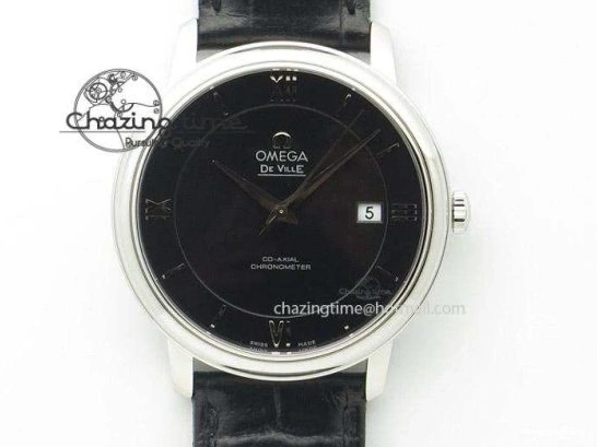 0327 Timeless De Ville Prestige Real PR SS ZF 1:1 Best Edition Gray Dial Blue Markers on Blue Leather Strap MIYOTA 7936